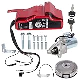 Complete Starter Kit for Honda GX340 / GX390 Engines — 12V Starter, Solenoid, Ring Gear, Ignition Key Switch & Wiring — Fits GX340 (11HP) GX390 (13HP) — Replaces 31210-ZE3-033/31210-ZE3-013