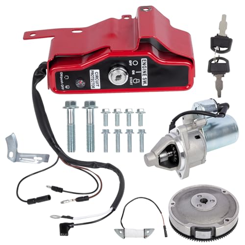 Complete Starter Kit for Honda GX340 / GX390 Engines 12V Starter Solenoid Ring Gear Ignition Key Switch & Wiring Fits GX340 (11HP) GX390 (13HP) Replaces 31210-ZE3-033/31210-ZE3-013