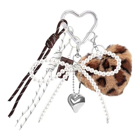 SMUOBT Bag Charms, Cute Keychain Rope Pearl Bow Bag Charms for Handbags Y2K Keychain Accessories for Women Bag Purse Decor Cover
