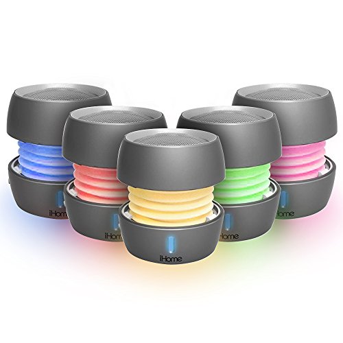 Ihome Ibt73 Color Changing Bluetooth Rechargeable Mini Speaker System (Silver) #TOP26