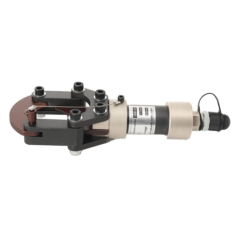 Hydrauliczny obcinacz do kabli 50 mm, kabel do betonu zbrojonego i liny stalowej, wytrzymałe szczypce do cięcia prętów zbrojeniowych do wydajnego cięcia o konstrukcji 90 kN Silver