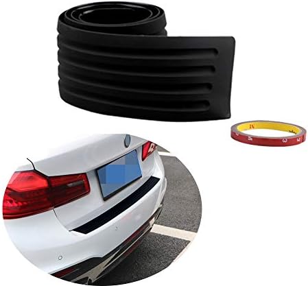 Rear Bumper Protector Guard Universal Black Rubber Scratch-Resistant Trunk Door Entry Guards Accessory Trim Cover for SUV/Cars(35.8Inch)