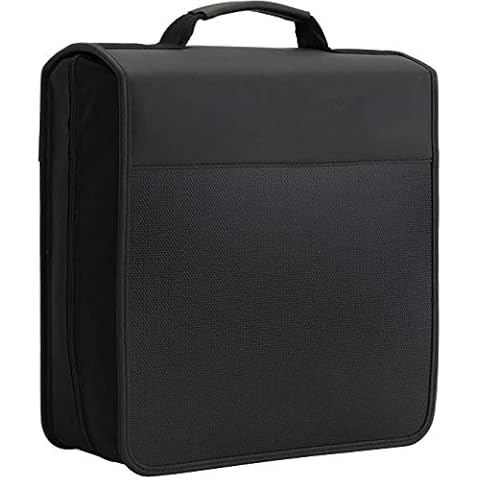 Fasmov 320 Disc CD/DVD Binder DVD Wallet Case with Black CD Storage Pages Cover