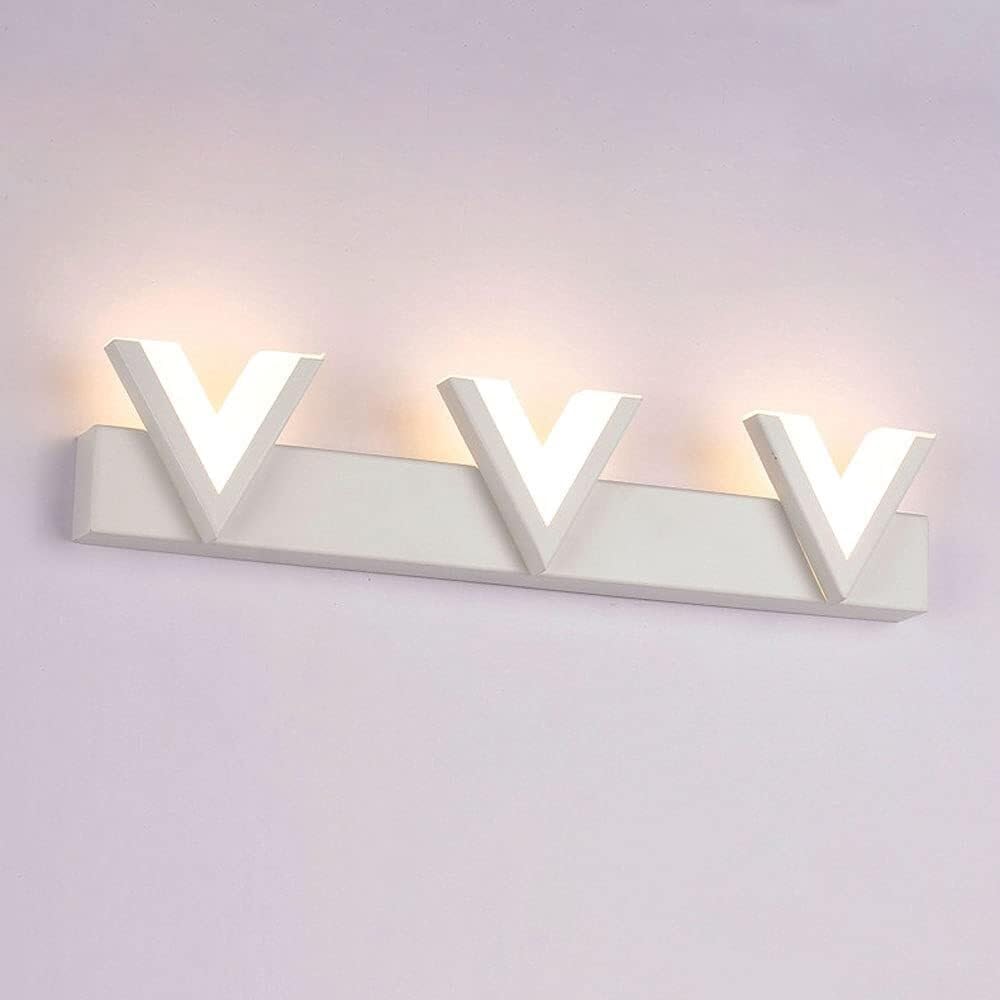 Aplique de pared para tocador con 3 luces de metal lineal y estilo nórdico moderno