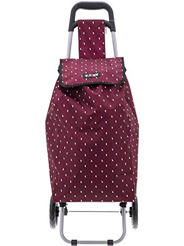 TRIOKY Einkaufstrolley Wave, 40 Liter, rot/weiß