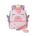 KK CRAFTS Preschool Toddler Backpack with Leash, 3D Cute Cartoon Neoprene Animal Schoolbag for Kids Boys Girlsï¼ˆBaby Unicornï¼‰