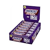 Snickers - HI Protein Bars | Low Sugar Bars, Only 1g of Sugar per bar, Dark Chocolate, 12 x 57g Pack, 20g Protein