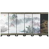 Design rétro vintage : ce paravent pliable en bois présente un motif vintage, ajoutant une touche rétro à n'importe quel espace. Son design traditionnel de style chinois est à la fois unique et beau.