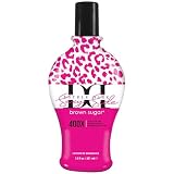 Brown Sugar Double Dark Sexy Side Tanning Lotion, 400X Wildbronzer with Jamaican Black Castor Oil, Double Carrot Oil, Hyaluronic Acid & Peptides, 7.5 Fl Oz