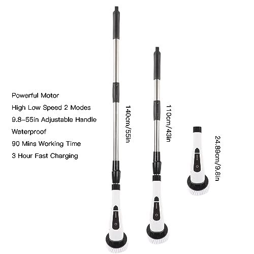 Escova de limpeza elétrica multifuncional USB recarregável 7 em 1, escova de limpeza elétrica, escov