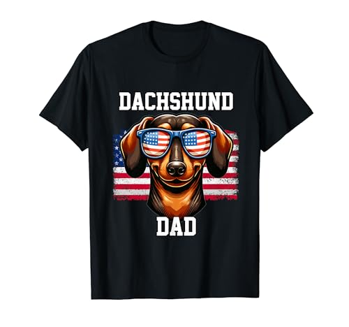 Best Dachshund Dad Ever Sunglasses Wiener Dog Camiseta