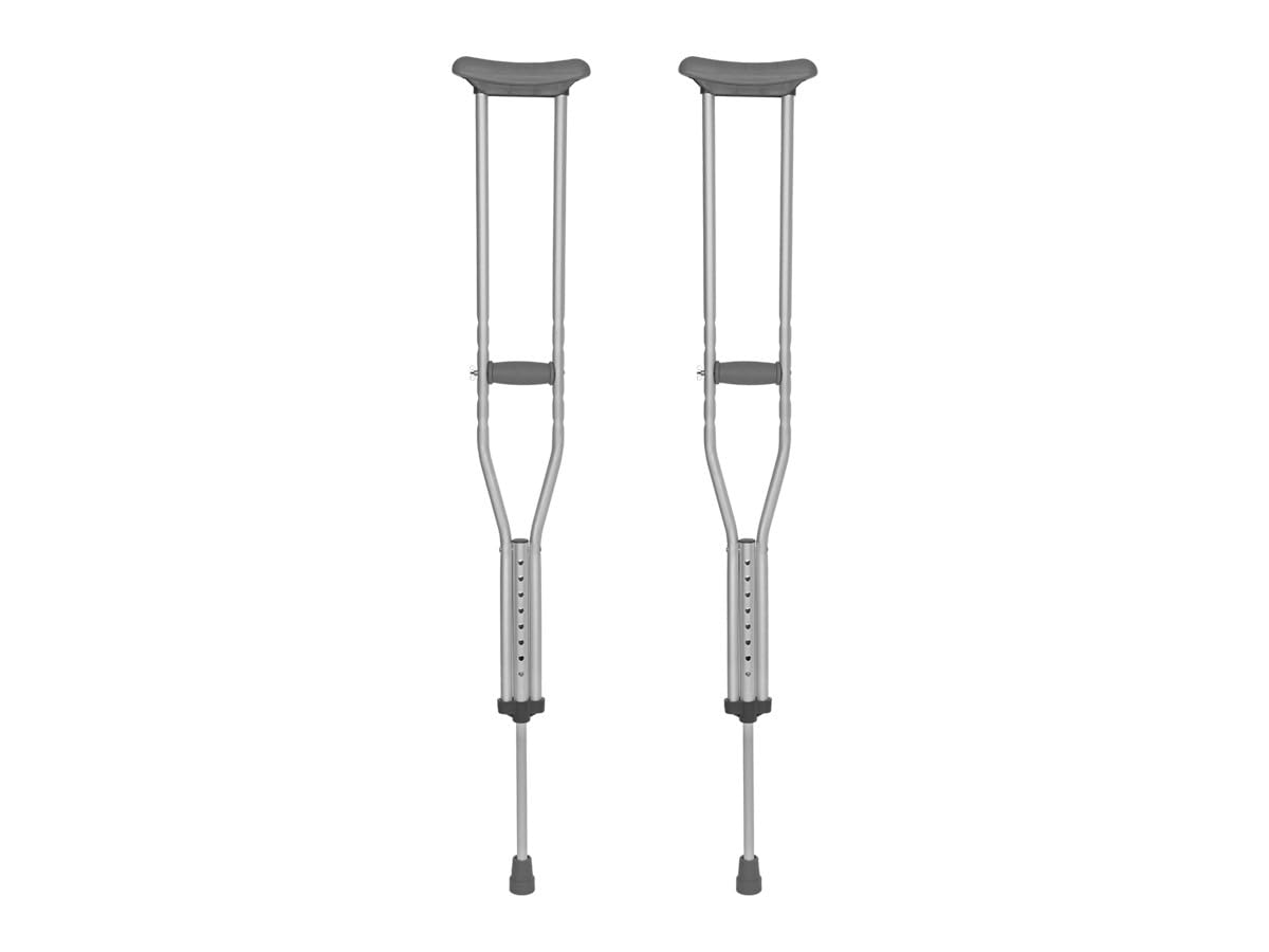 Monoprice Adjustable Aluminum Crutches, Lightweight