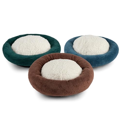 Caminha de Pelucia Cama para cachorro Redonda Nuvem Caminha Pet Manta Macia Cães e Gato(Branco)