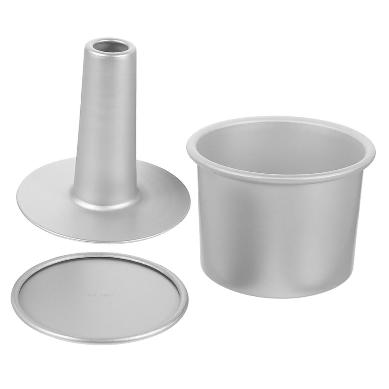 MUCKLILY 3pcs Round Cake Tin Non Stick Aluminium Alloy Baking Molds with Removable Bottom for Egg Cakes and Reusable for Birthdays and Celebrations