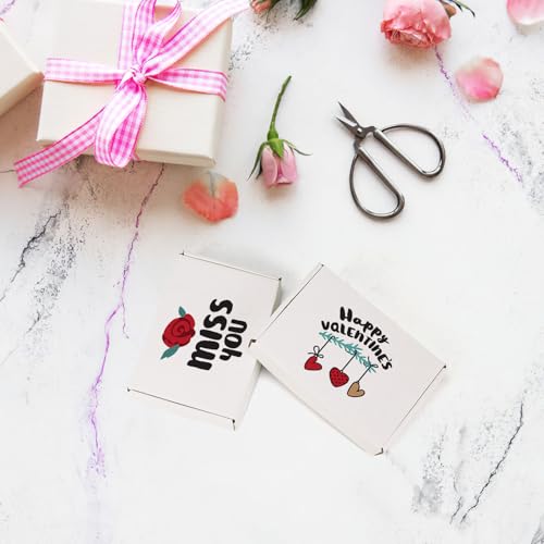 Image of RLAVBL 6x4x1 Shipping Boxes Set of 100, White Small Corrugated Cardboard Box, Mailer Box