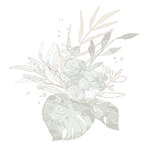 Sanweitu Paint By Number For Adults With Wooden Frame 12×12 Inch Paint By Number 3 Packs Green Plants Home Decoration For Beginners With Paints And Brushes #TOP7