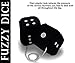 Zone Tech Pair Black with White Dots Fuzzy Dice- 3
