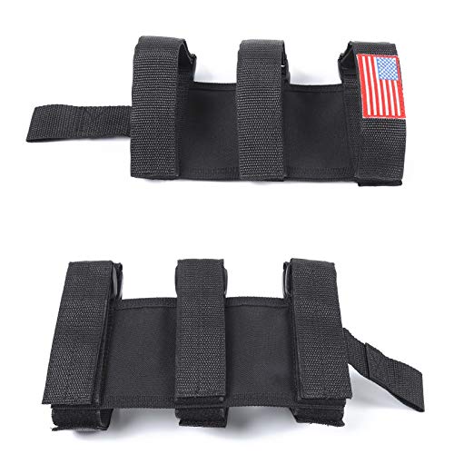 Voodonala for Jeep Roll Bar Fire Extinguisher Holder 2.5-3LB Adjustable Strap Bracket Mount for 1965-2021 Jeep Wrangler TJ CJ YJ JK JKU JL JLU JT, Black, 1pc