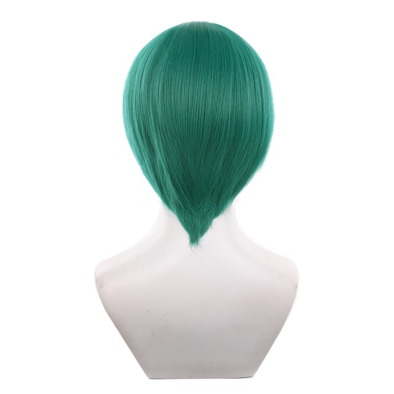 063-Ultramarine Green/teal color 30cm/1feet anime male hairstyles Wig Heat resistant Short Straight hair Synthetic Hair image 2
