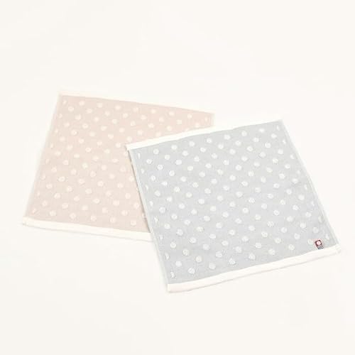 今治タオルブランド プチドット タオルハンカチ(ベージュ3枚 グレー2枚 計5枚)  [小杉善]