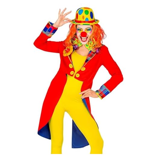 Disfraz de payaso, frac, circo, pájaro divertido, disfraz de Widmann Milano