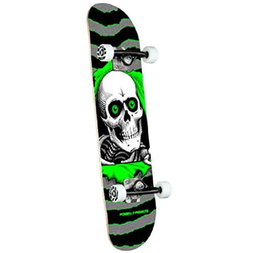 Powell Peralta Factory Skateboard-Ripper, 20,3 cm, silberfarben / Grün Cover