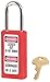 MASTER LOCK Lockout Padlock,KA,Red,3"H,PK12
