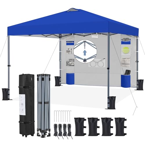 Yaheetech Tonnelle de Jardin Pop-up, Tonnelle Pliante 3x3 Imperméable avec Parois Latérale et Sacs de Sable, Barnum Pliant Anti-UV en Hauteur Réglable pour...