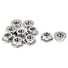 8mm Height M8 Thread Stainless Steel Serrated Hex Flange Nuts 10 Pcs