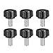 Tool parts M5 x 10mm Male Thread Knurled Clamping Knobs Grip Thumb Screw On Type 6 Pcs