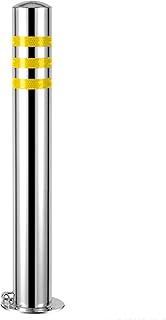 Security Post Barrier Post with Reflective Tape Steel Parking Strong and Durable for Driveways Parking Barrier for Construction Zones Schools (Color : 6Pcs Size : 76 * 600mm (4pcs 76 * 750mm)