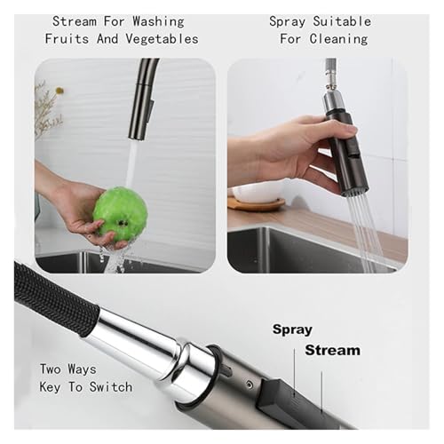 Solución para fregaderos: grifo de cocina extraíble de doble función 5