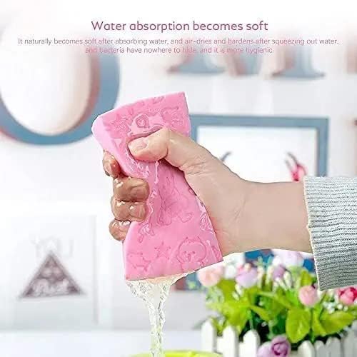 VEPROIX (Pack of 2, Surprise Colors) Super Soft Bath Sponge Scrubber for Kids & Babies - Gentle Cleaning, Exfoliating, and Dead Skin Removal- Perfect for Men and Women 4