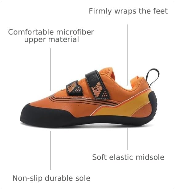 Image of Climbing Shoes Mens Light Anti-Slip Indoor Outdoor Rock Climbing Sneaker for Beginners Professional Climbers