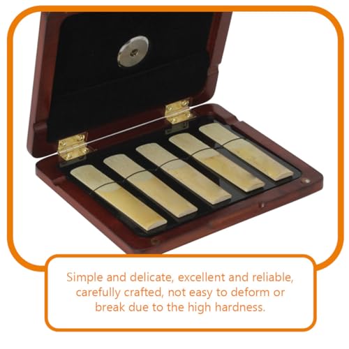 HOMOCONO 5pcs Amber Oboe Reed Case with Hygrometer Reed Organizing Box and Protection Suitable for Oboe and English Horn Accessories - Thumbnail 5