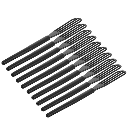 Amosfun Batidor Manejo de de Plástico Negro Mezcla Tinte Cabello Mezclador 10piezas Cómodo Estable y para Salón y Uso