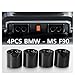 Muffler tip, 4pcs Compatible Compatible Compatible For BMW M5 F90 Carbon Fiber Exhaust Tip Auto Car Muffler Exhaust Black Tail TIP Car Decoration(4pcs black no logo)