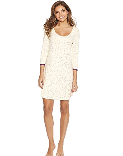 Lace Sleepshirt XL Grey Scattered Dot Maidenform chemise de nuit femme