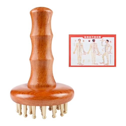 Peigne de massage polyvalent en bois avec brosse corporelle et carte de points - 7