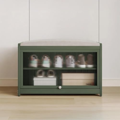 Banc meuble à chaussures BAKAJI design moderne avec porte transparente