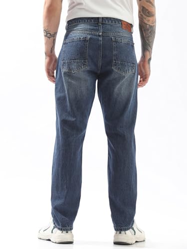 Image of High Star Men Washed Straight Fit Mid-Rise Jeans 77