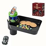Car Seat Tray for Kids, Adjustable Base Seat Tray, Car Seat Snack Tray, Car Seat Cup Holder Tray, Seat Tray for Kids Travel, Car Seat Tray for Toddler, Family Road Trip Essentials for Kids