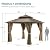YITAHOME 10x10ft Hardtop Gazebo with Nettings and Curtains, Heavy Duty Double Roof Galvanized Steel Outdoor Combined of Horizontal Vertical Stripes Roof for Patio, Backyard, Deck, Lawn (Bronze)