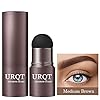 URQT One Step Eyebrow Stamp Shaping Kit - Eyebrow Powder Stamp Makeup with 10 Reusable Eyebrow Stencils Eyebrow Razor and Eyebrow Pen Brushes, Long Lasting Buildable Eyebrow Makeup (Medium Brown)