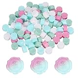PATIKIL Wachsperlen 400 Stück Sechseckige Siegelperlen Set Für Wachssiegel Stempel Für Hochzeitseinladungen Briefumschläge DIY Basteln Karten Geschenkverpackung Rosa/Blau/Weiß/Himmelblau