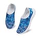 Dolyues Aztec Boho Zapatos casuales de cuña para mujer, con diseño de tiburón, cráneo, malla floral, ultra ligeros, para caminar, Mariposa estrellada, 36.5 EU