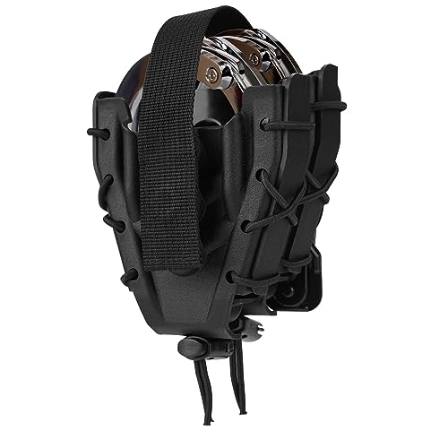 Double Handcuff Holster, Open Top Handcuff Case, Law Enforcement Cuff Pouch for Duty Belt/MOLLE Tactical Vest (Plastic-Black-)