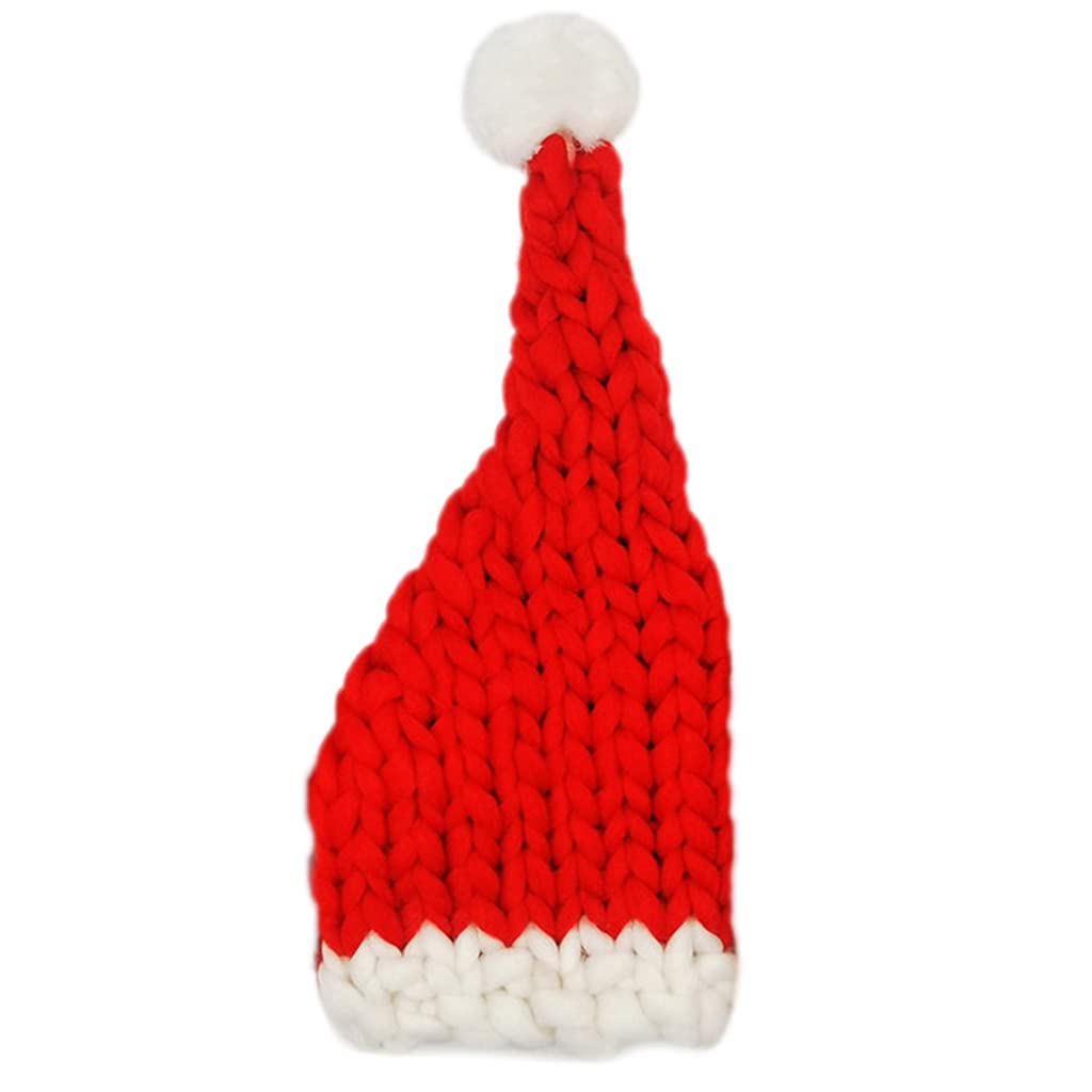 Elnwnnkc Christmas Hat Red Soft Iceland Wool Santa Hat for Christmas Party Ornaments Party Supplies for W/Costume Parties Funny Hats for Men Hats Adults Baby for Men for Women