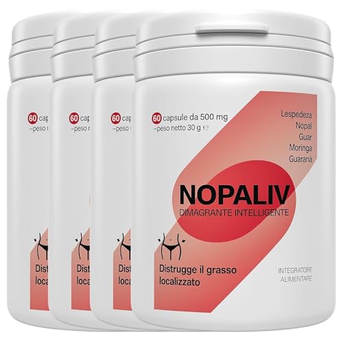 Nopaliv Suplemento adelgazante 240 cápsulas – Quemador de grasa rápido, drenante vientre plano, control apetito – Nopal, guaraná, moringa – natural, sin estimulantes