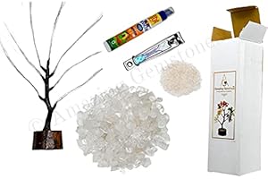 12cm DIY Kit: Heilstein Drahtbaum aus 200 Quarz oder Chrakra Steinen | Edelstein-Baum